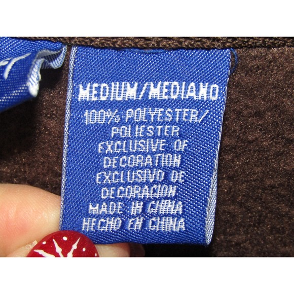 Disney Chip and Dale Zip Up Hoodie Brown Fleece Character Graphic Medium - Picture 8 of 12